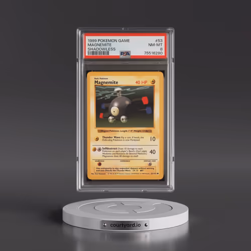 1999 Pokémon Game #53 Magnemite - Shadowless (PSA 8 NM-MT)