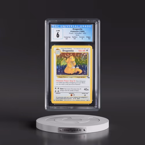 1999 Fossil #4/62 Dragonite - Galaxy Star Holo (CGC 6 EX-NM)