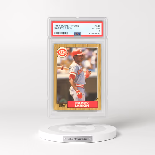 1987 Topps Tiffany #648 Barry Larkin (PSA 8 NM-MT)