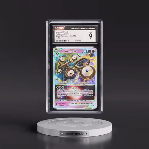 2022 Silver Tempest #066/195 Unown VSTAR - Holo (CGC 9 MINT)