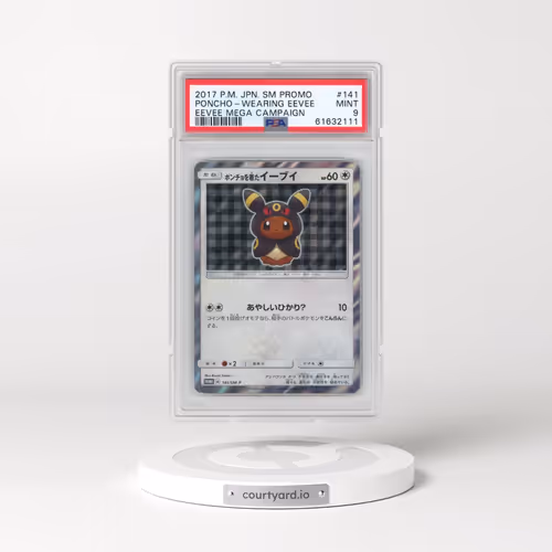 2017 Pokémon SM Promo #141 Poncho-Wearing Eevee - Eevee Mega Campaign (PSA 9 MINT)