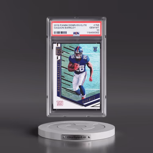 2018 Panini Donruss Elite #156 Saquon Barkley (PSA 10 GEM MINT)