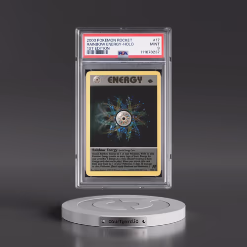 2000 Pokémon Rocket #17 Rainbow Energy - 1st Edition Holo (PSA 9 MINT)