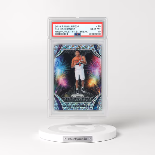 2019 Panini Prizm Fireworks #29 Rui Hachimura - Fast Break (PSA 10 GEM MINT)