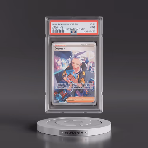 2024 Pokémon Ssp EN-Surging Sparks #244 Drayton - Special Illustration Rare (PSA 9 MINT)