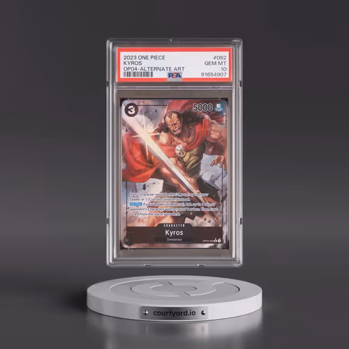 2023 One Piece OP04-Kingdoms of Intrigue #082 Kyros - Alternate Art (PSA 10 GEM MINT)
