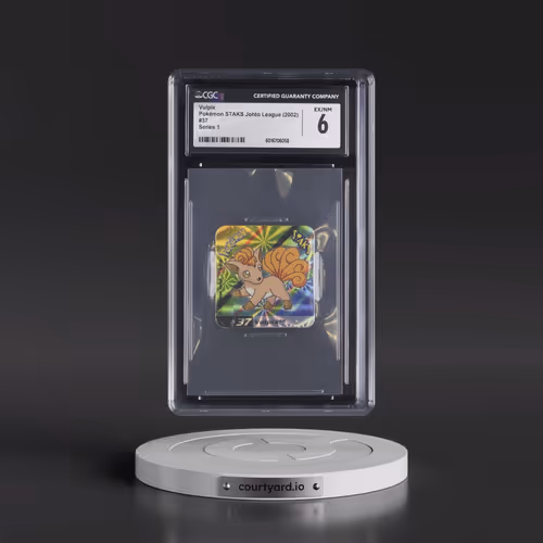 2002 Pokémon STAKS Johto League (Panini 2002) - English #37 Vulpix - Series 1 (CGC 6 EX-NM)