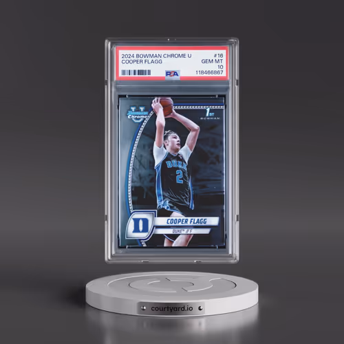2024 Bowman Chrome University #16 Cooper Flagg (PSA 10 GEM MINT)