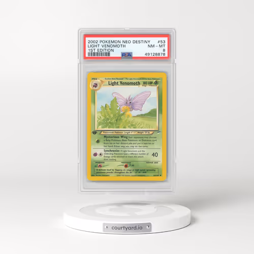 2002 Neo Destiny #53 Light Venomoth - 1st Edition (PSA 8 NM-MT)