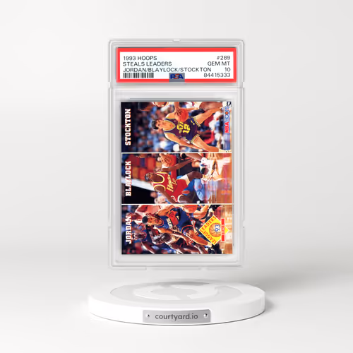 1993 Hoops #289 Steals Leaders - Jordan/Blaylock/Stockton (PSA 10 GEM MINT)