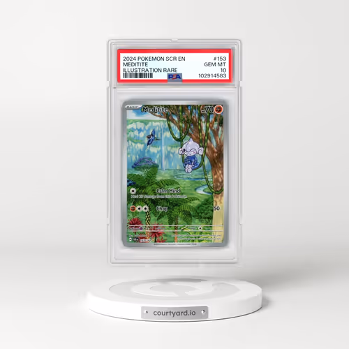 2024 Pokémon Scr EN-Stellar Crown #153 Meditite - Illustration Rare (PSA 10 GEM MINT)