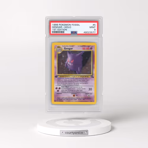 1999 Pokémon Fossil #5 Gengar - 1st Edition Holo (PSA 9 MINT)