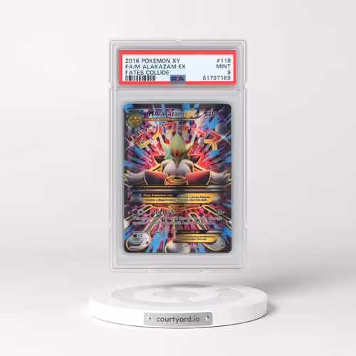 2016 Pokémon XY Fates Collide #118 M Alakazam EX - Holo Full Art (PSA 9 MINT)