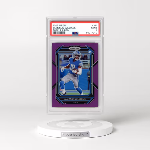 2022 Panini Prizm #311 Jameson Williams - Purple Prizm (PSA 9 MINT)