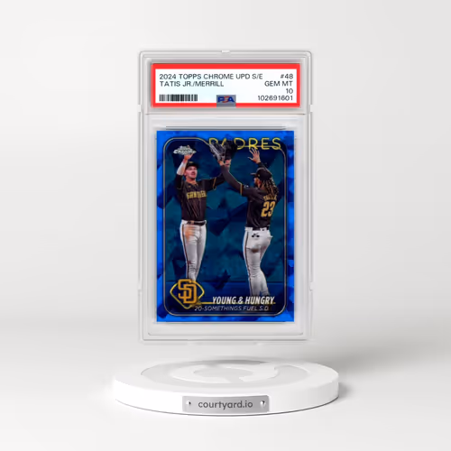 2024 Topps Chrome Sapphire Update Series #48 Fernando Tatis Jr./Jackson Merrill (PSA 10 GEM MINT)