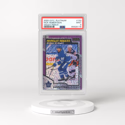 2020 O-Pee-Chee Platinum #153 Nick Robertson - Violet Pixels (PSA 9 MINT)