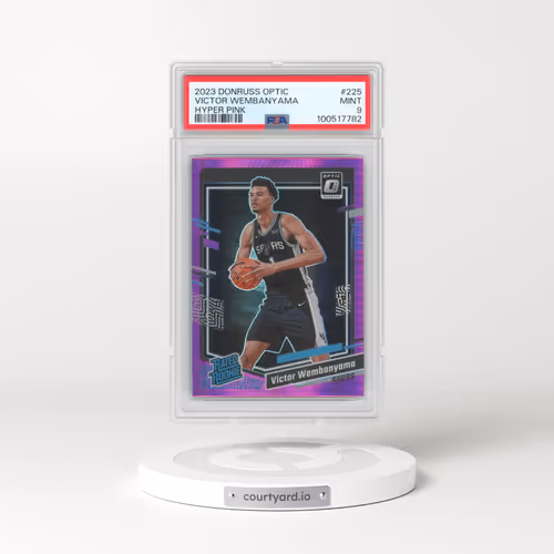 2023 Panini Donruss Optic #225 Victor Wembanyama - Hyper Pink (PSA 9 MINT)