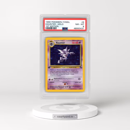 1999 Pokémon Fossil #6 Haunter - 1st Edition Holo (PSA 8 NM-MT)