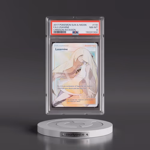 2017 Pokémon Sun & Moon Crimson Invasion #110 Lusamine - Full Art (PSA 8 NM-MT)