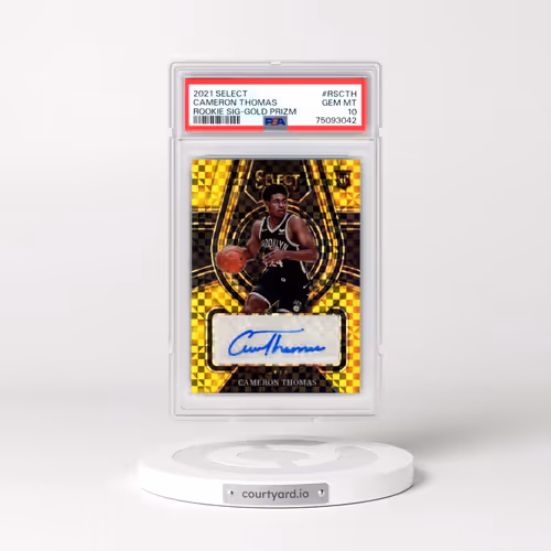 2021 Panini Select Rookie Signatures #RSCTH Cameron Thomas - Gold Prizm (PSA 10 GEM MINT)