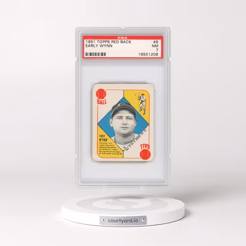 1951 Topps Red Back #8 Early Wynn (PSA 7 NM)
