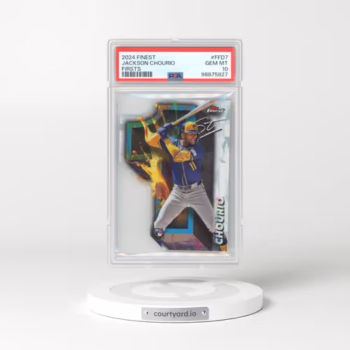 2024 Topps Finest Finest Firsts #FFD7 Jackson Chourio (PSA 10 GEM MINT)
