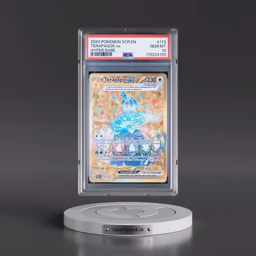 2024 Pokémon Scr EN-Stellar Crown #173 Terapagos EX - Holo Hyper Rare (PSA 10 GEM MINT)