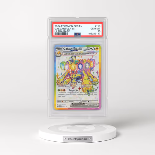 2024 Pokémon Scr EN-Stellar Crown #159 Galvantula EX - Holo Ultra Rare (PSA 10 GEM MINT)
