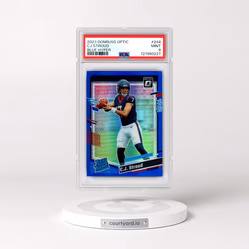 2023 Panini Donruss Optic #244 CJ Stroud - Blue Hyper (PSA 9 MINT)