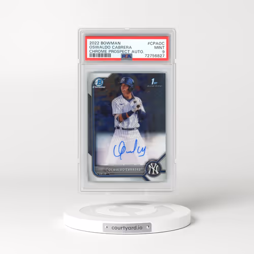2022 Bowman Chrome Prospect Autographs #CPAOC Oswaldo Cabrera (PSA 9 MINT)
