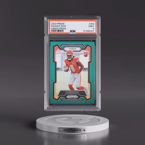 2023 Panini Prizm #350 Rashee Rice - Green Prizm (PSA 9 MINT)