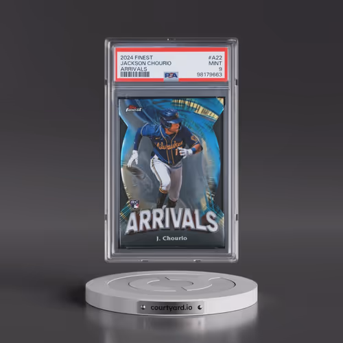 2024 Topps Finest Arrivals #A22 Jackson Chourio (PSA 9 MINT)