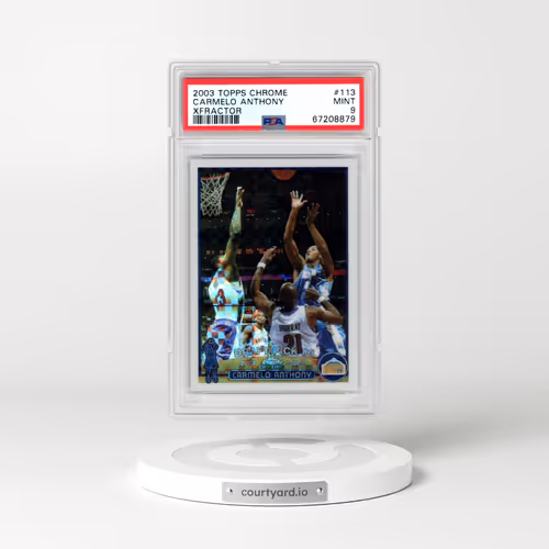 2003 Topps Chrome #113 Carmelo Anthony - Xfractor (PSA 9 MINT)