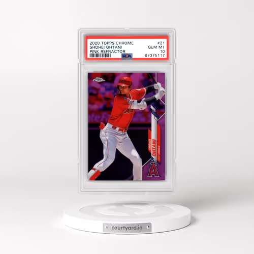 2020 Topps Chrome #21 Shohei Ohtani - Pink Refractor (PSA 10 GEM MINT)