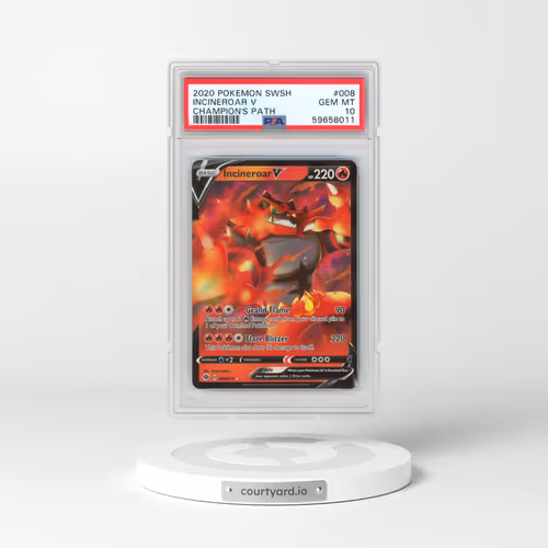 2020 Pokémon Sword & Shield Champion's Path #008 Incineroar V - Holo (PSA 10 GEM MINT)