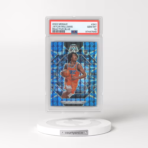 2022 Panini Mosaic #241 Jaylin Williams - Reactive Blue (PSA 10 GEM MINT)