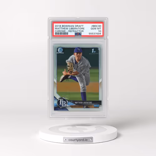 2018 Bowman Draft #BDC30 Matthew Liberatore - Chrome-Refractor (PSA 10 GEM MINT)