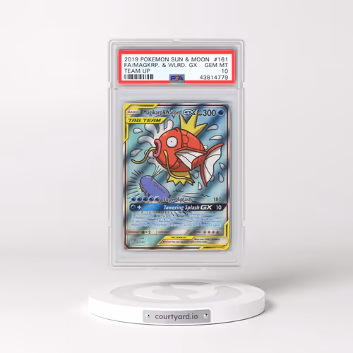 2019 Pokémon Sun & Moon Team Up #161 Magikarp & Wailord GX - Holo Full Art (PSA 10 GEM MINT)