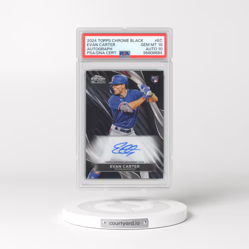 2024 Topps Chrome Black Autographs #EC Evan Carter (PSA 10 GEM MINT)
