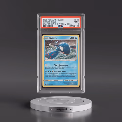 2023 Pokémon Sword and Shield Crown Zenith #036 Kyogre - Holo 2024 Sea & Sky Premium Collection (PSA