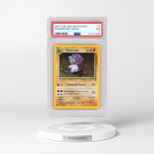 2001 Pokémon Neo Discovery #9 Poliwrath - Holo (PSA 7 NM)