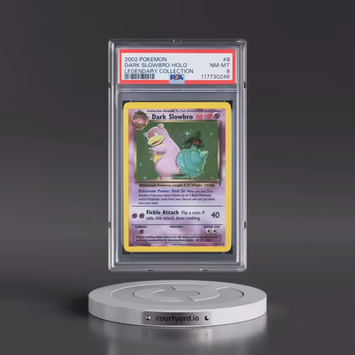 2002 Pokémon Legendary Collection #8 Dark Slowbro - Holo (PSA 8 NM-MT)