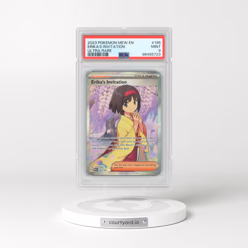 2023 Pokémon Mew EN-151 #196 Erika's Invitation - Ultra Rare (PSA 9 MINT)