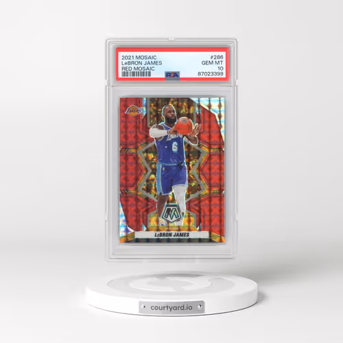 2021 Panini Mosaic #286 LeBron James - Red Mosaic (PSA 10 GEM MINT)