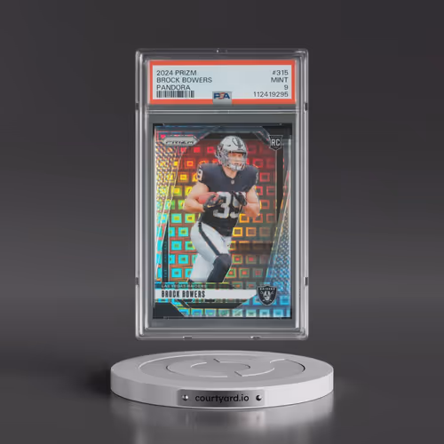 2024 Panini Prizm #315 Brock Bowers - Pandora (PSA 9 MINT)