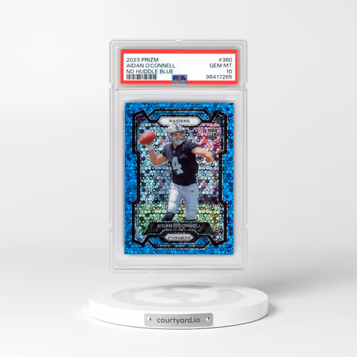 2023 Panini Prizm #360 Aidan O'Connell - No Huddle Blue (PSA 10 GEM MINT)