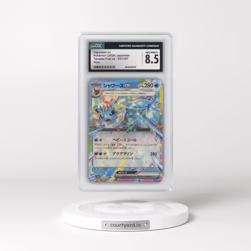 2024 Pokémon Sv8a-Terastal Fest EX #031 Vaporeon EX - Holo (CGC 8.5 NM-MT+)