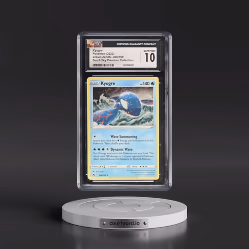 2023 Crown Zenith #036/159 Kyogre - Sea & Sky Premium Collection (Cosmos Holo) (CGC 10 GEM MINT)
