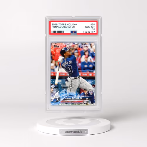 2018 Topps Holiday #50 Ronald Acuna Jr. (PSA 10 GEM MINT)