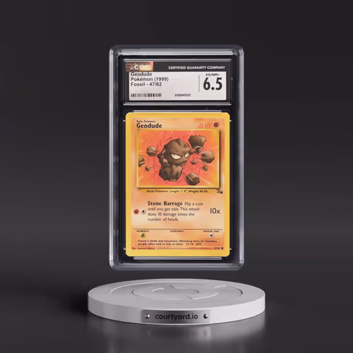 1999 Fossil #47/62 Geodude (CGC 6.5 EX-NM+)